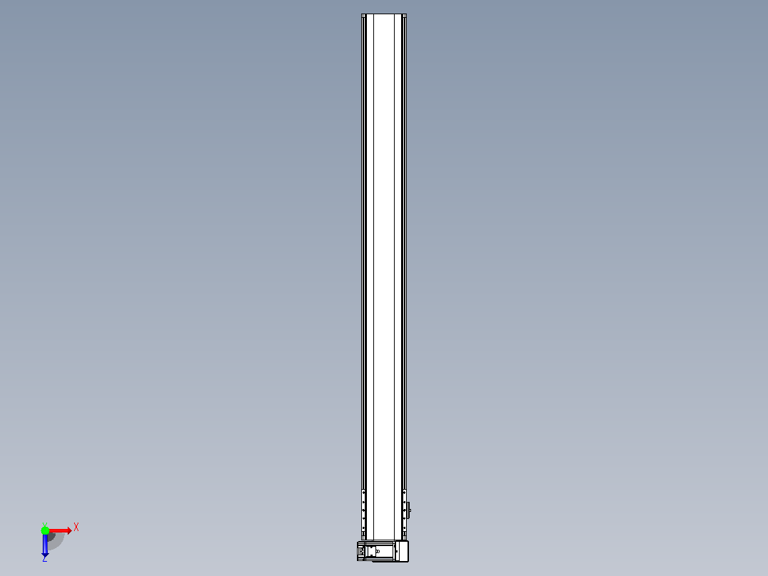 皮带直线轴半封闭可选导轨TPA-HNB-140D-120-L1400-RU-Y-P40-N3俯视图