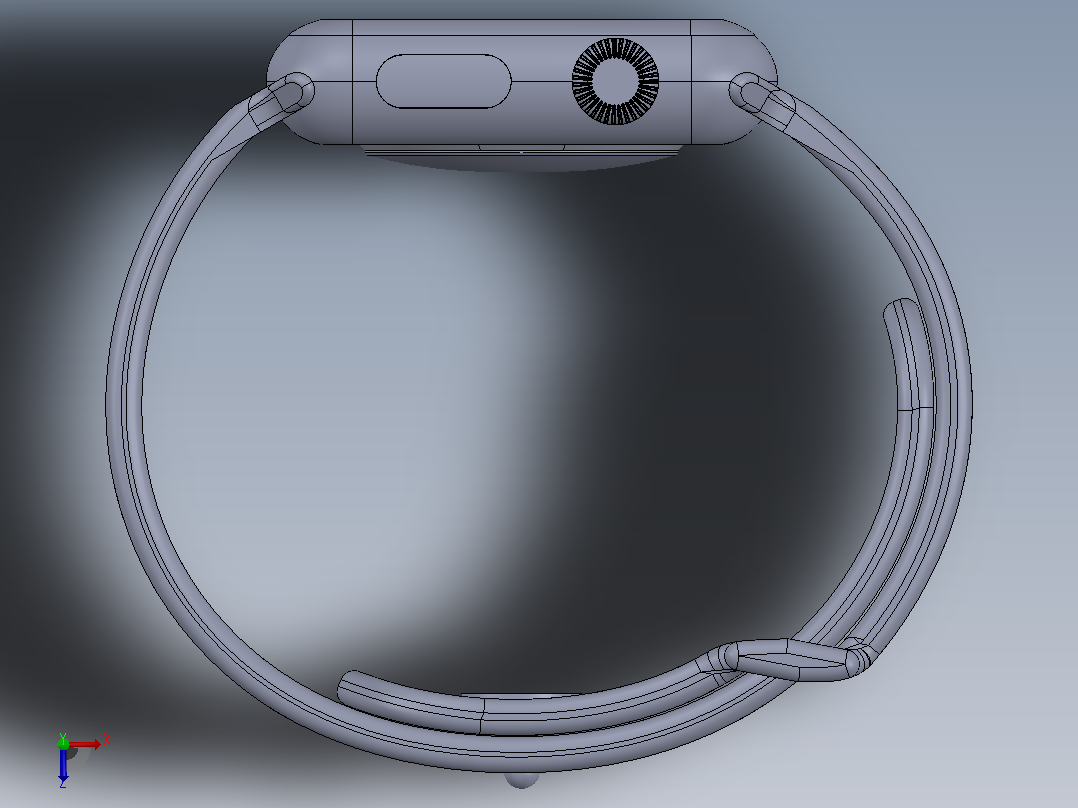 Apple iWatch 运动版俯视图