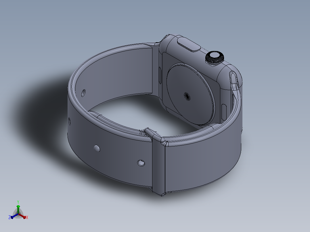 Apple iWatch 运动版正等轴测图