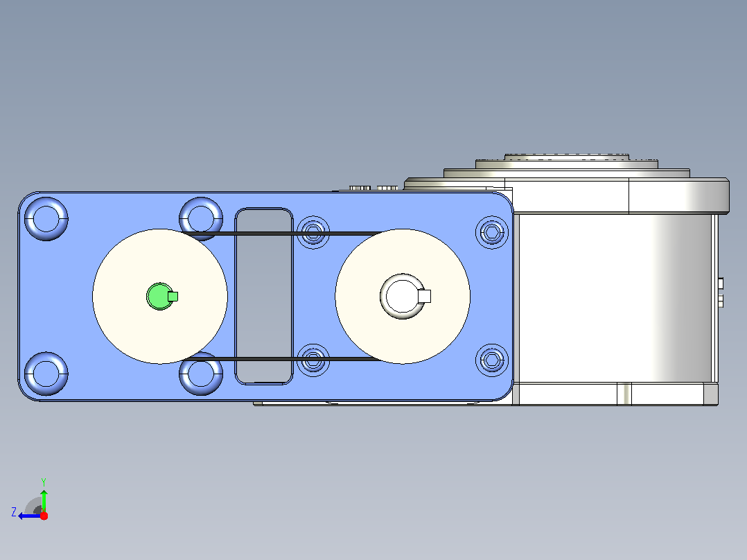 ER-RU90DA英锐凸轮分割器全套3D图档右视图