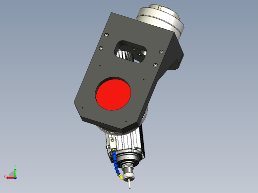 龙门机床旋转轴Gimbal Rotary模型3D图纸 INVENTOR设计后视缩略图