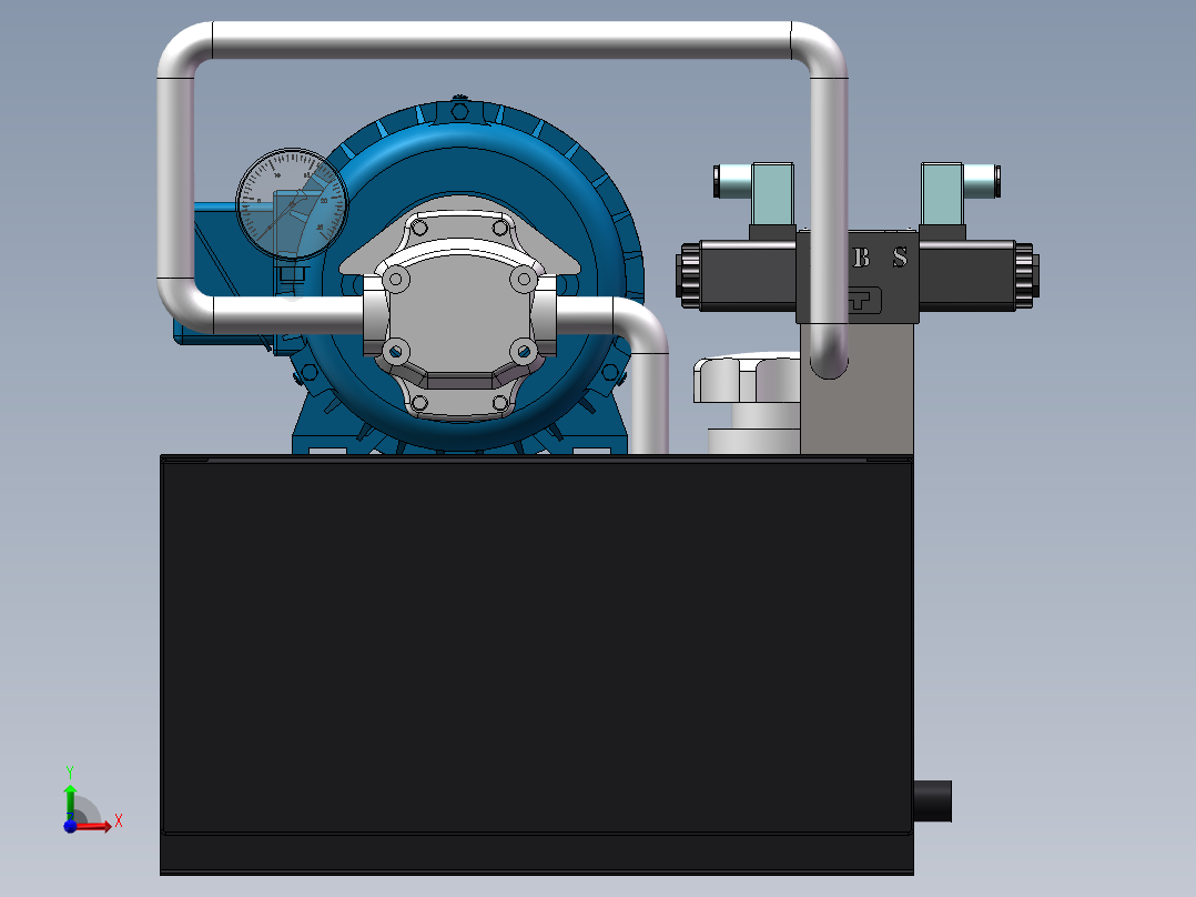 液压站1.5KW装配图前视图