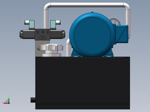 液压站1.5KW装配图后视缩略图
