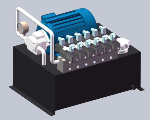 液压站1.5KW装配图缩略图