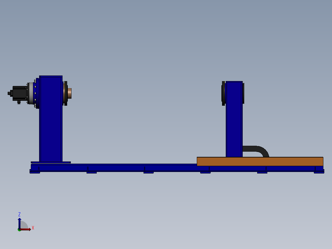 G814 双夹持一轴变位机前视图