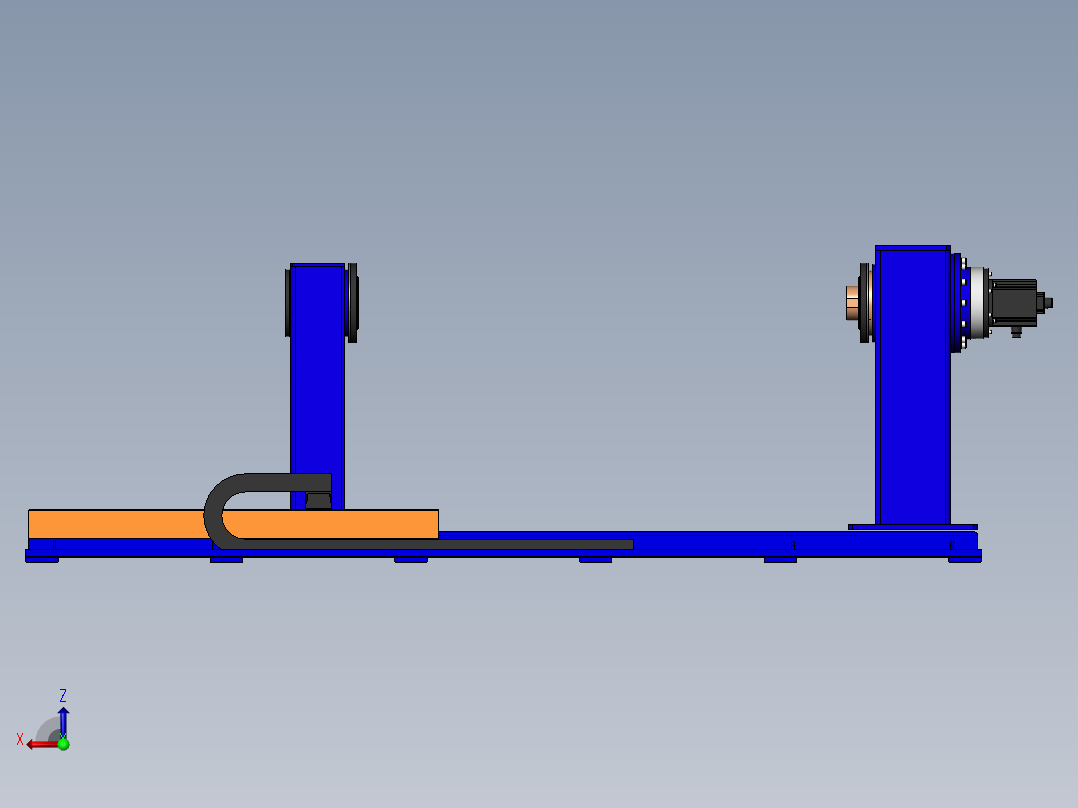G814 双夹持一轴变位机后视图