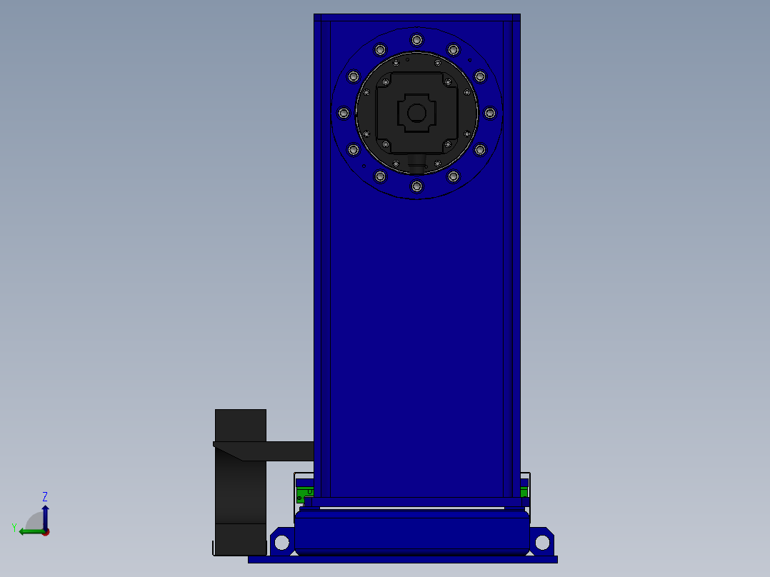 G814 双夹持一轴变位机左视图