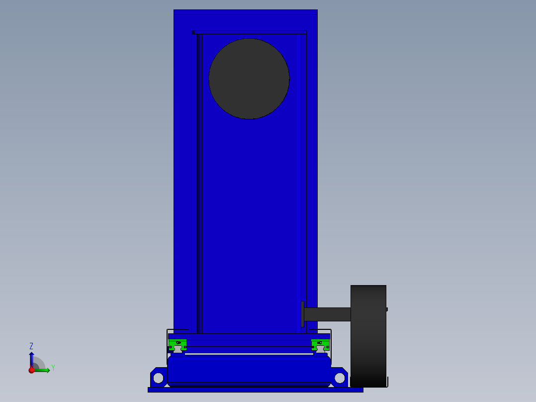 G814 双夹持一轴变位机右视图