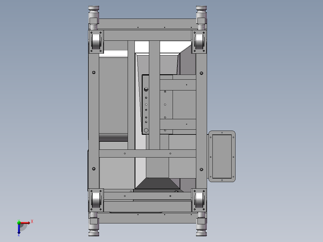 钻孔打标机俯视图