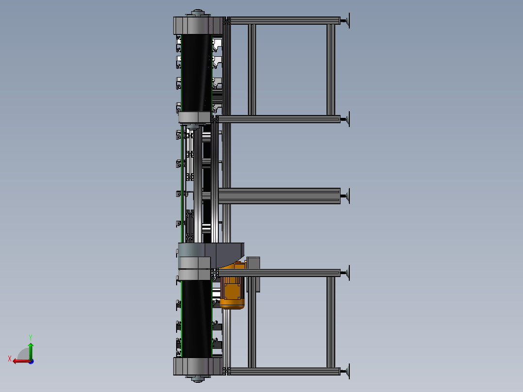 10套转弯皮带输送线3d图纸90度180度弧形输送机 拐弯输送线3d模型后视图