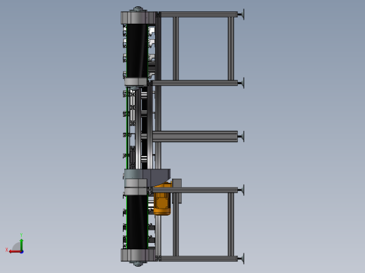 10套转弯皮带输送线3d图纸90度180度弧形输送机 拐弯输送线3d模型后视缩略图