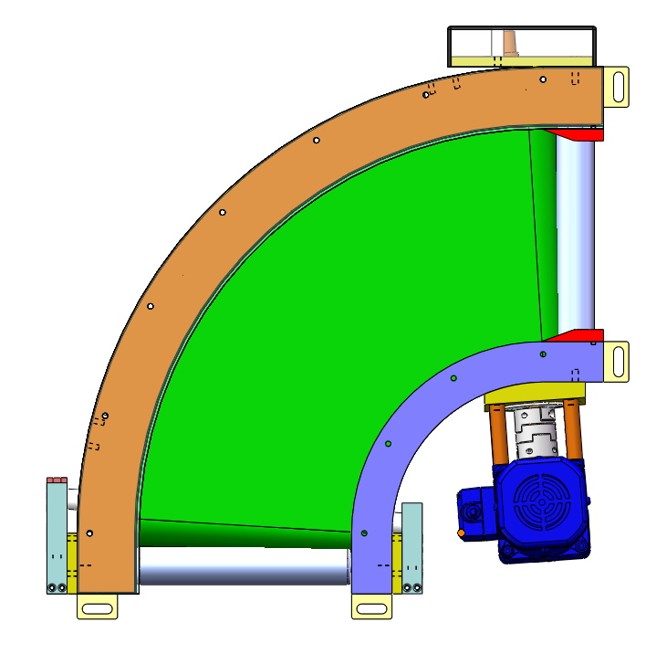 10套转弯皮带输送线3d图纸90度180度弧形输送机 拐弯输送线3d模型