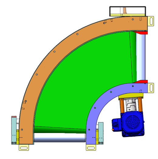 10套转弯皮带输送线3d图纸90度180度弧形输送机 拐弯输送线3d模型缩略图
