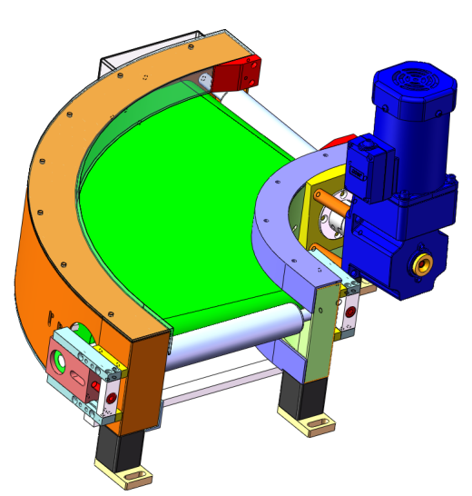 10套转弯皮带输送线3d图纸90度180度弧形输送机 拐弯输送线3d模型缩略图