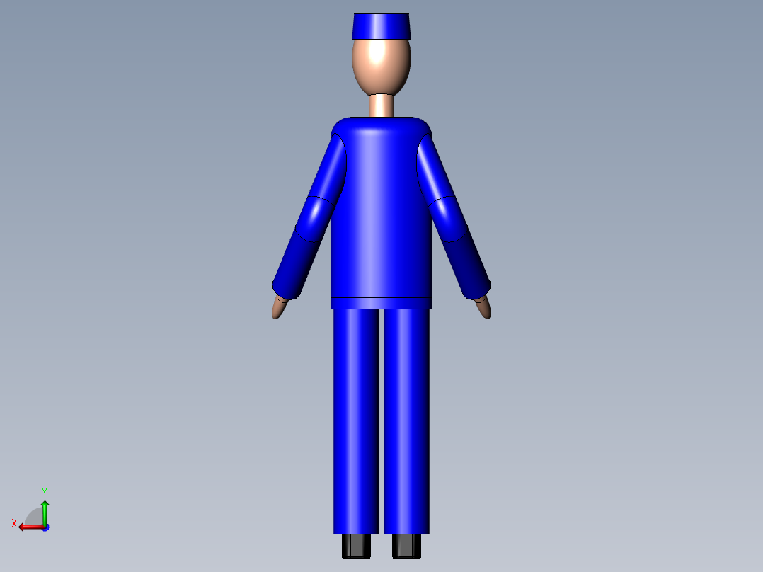 工厂操作工后视图