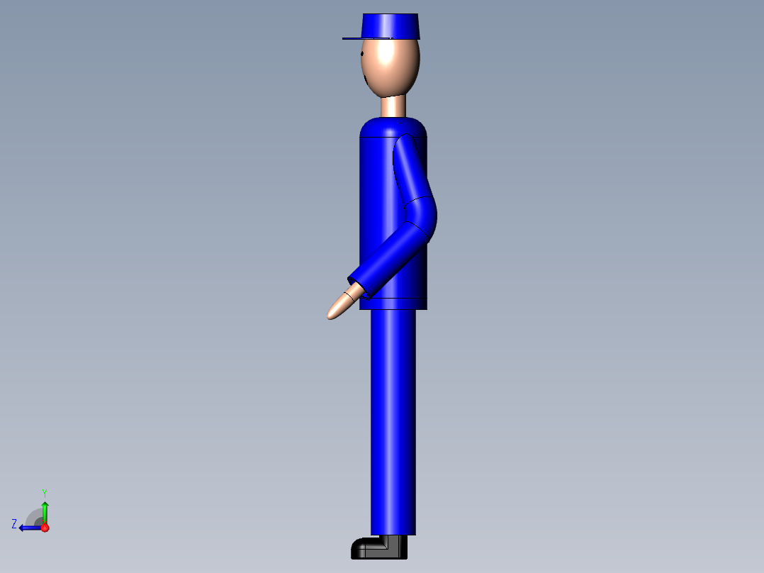 工厂操作工右视图