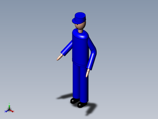 工厂操作工正等轴测缩略图