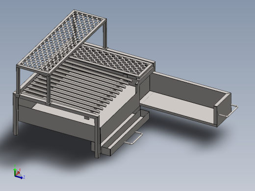 Churrasqueira烧烤架3D数模图纸 Solidworks设计 附x_t