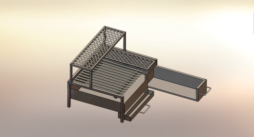 Churrasqueira烧烤架3D数模图纸 Solidworks设计 附x_t缩略图