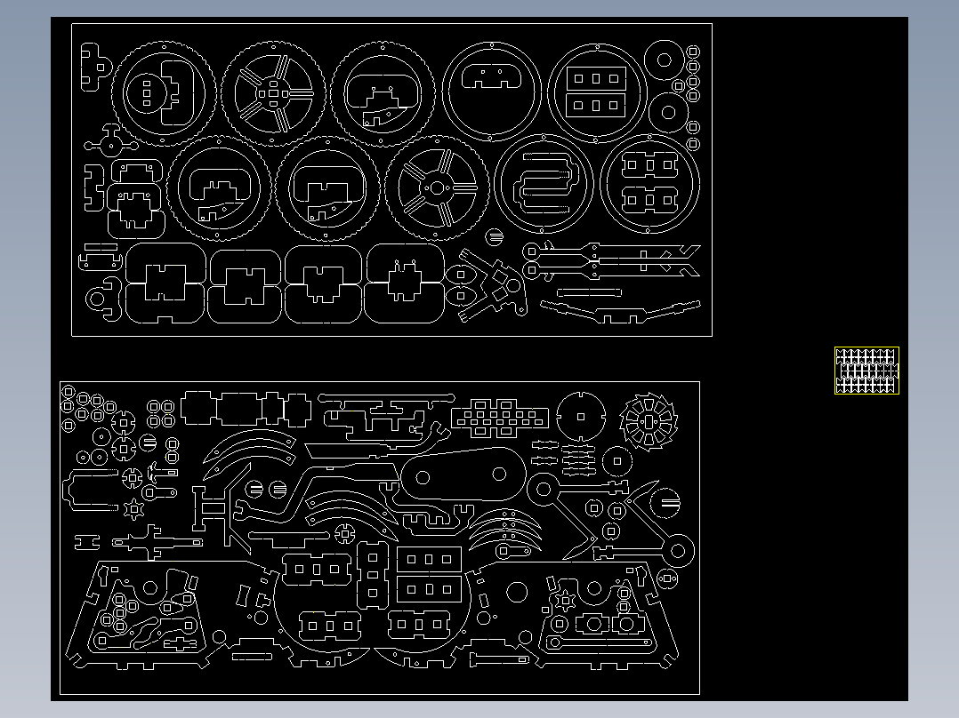 摩托车激光切割立体拼图图纸 cad cdr格式