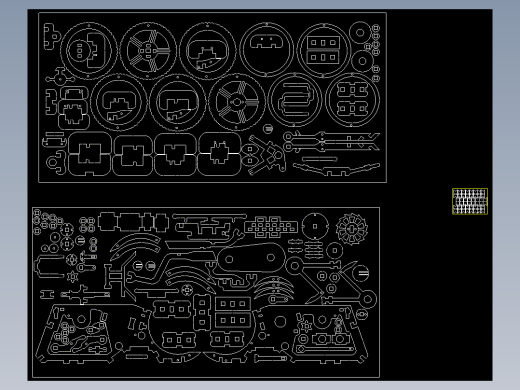 摩托车激光切割立体拼图图纸 cad cdr格式