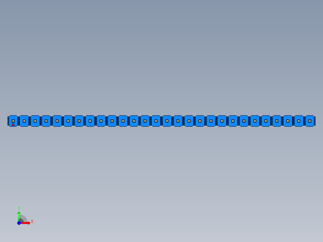 彩色公头100mil（2.54mm）系列-DS1021_blue_1x28p_100mil_Type43_rev1.0前视图