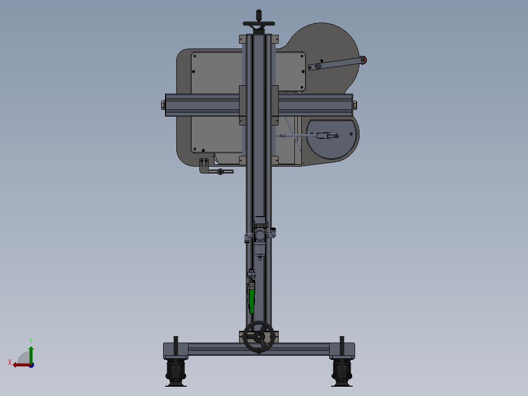 在线单体式即打即贴贴标机后视图