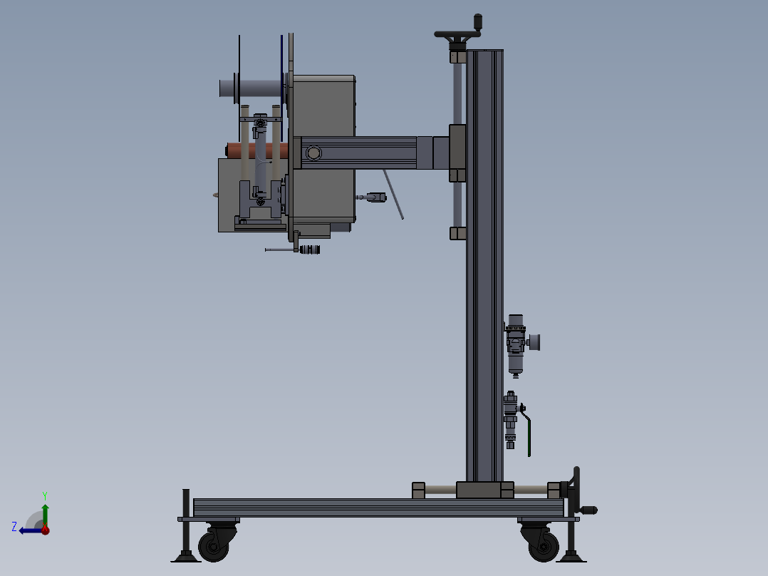 在线单体式即打即贴贴标机右视图