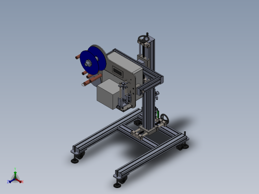 在线单体式即打即贴贴标机正等轴测缩略图