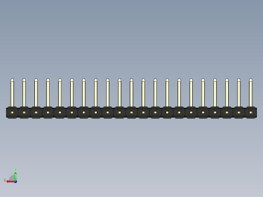 彩色公排针 100mil 2.54mm 系列-DS1022_black_21p_100mil_TypeU_rev1.0后视缩略图