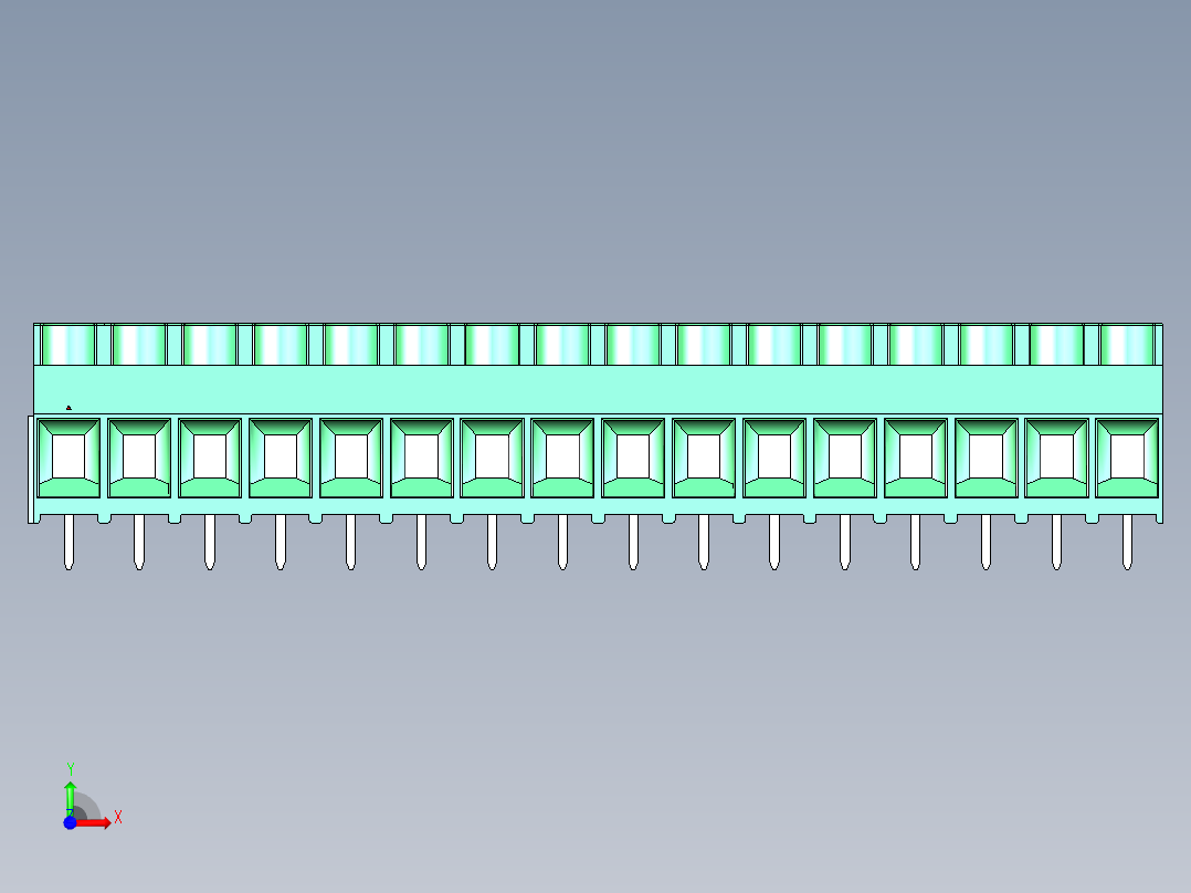 DEGSON DG636 系列 6.357.629.52mm 接线端子-DG636-7.62-16P-14-00AH前视图