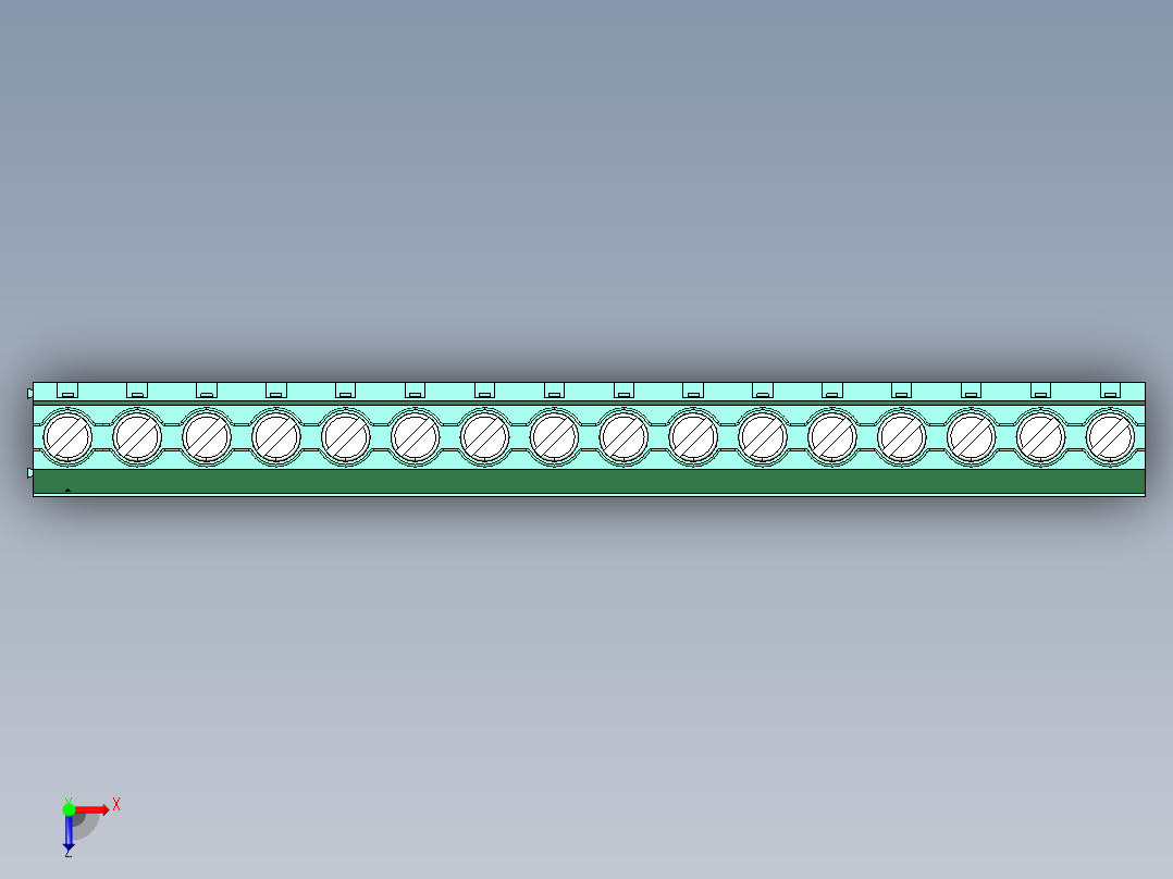 DEGSON DG636 系列 6.357.629.52mm 接线端子-DG636-7.62-16P-14-00AH俯视图