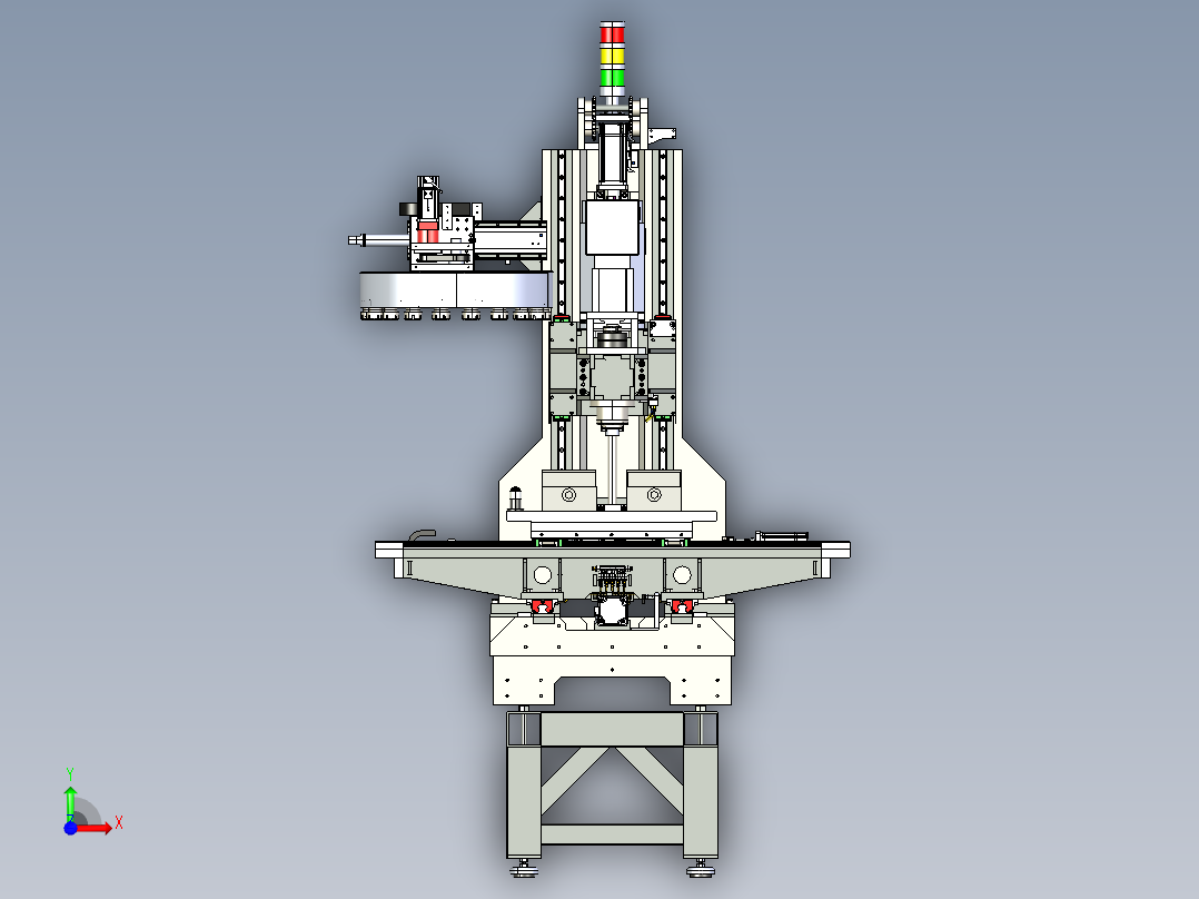 立式数控铣床前视图