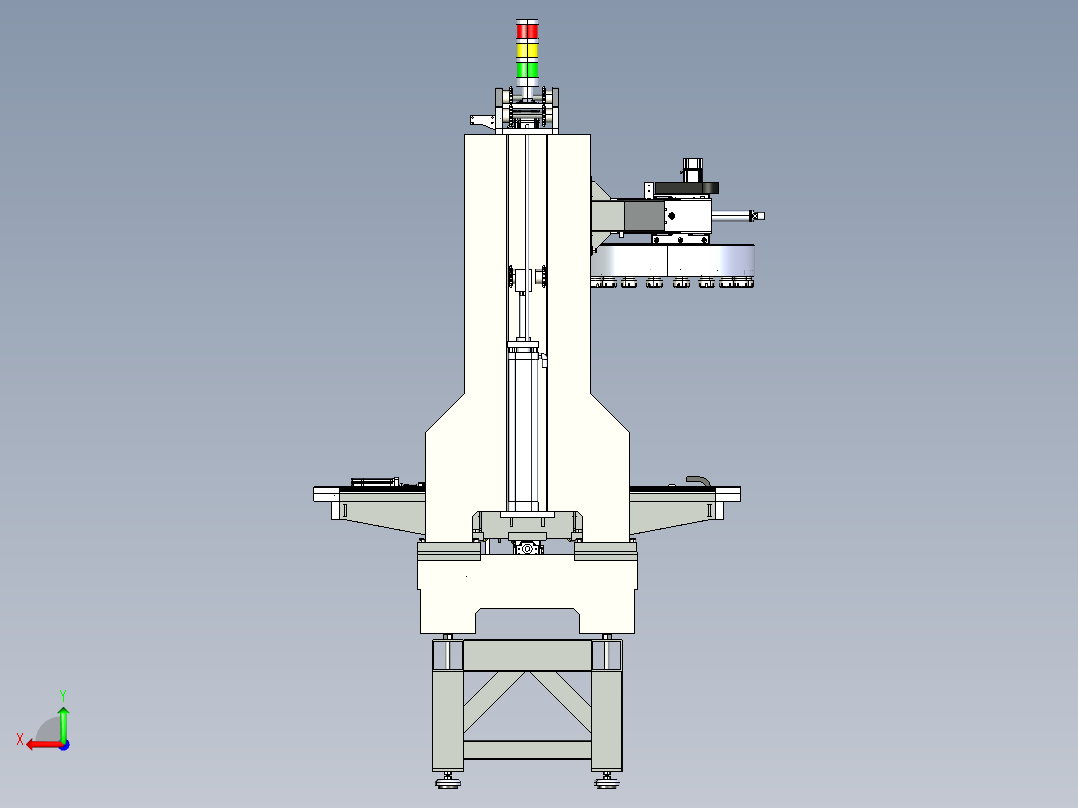 立式数控铣床后视图