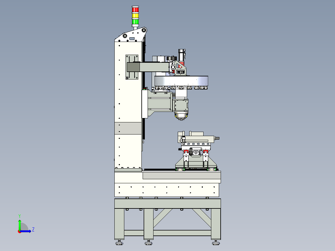 立式数控铣床左视图