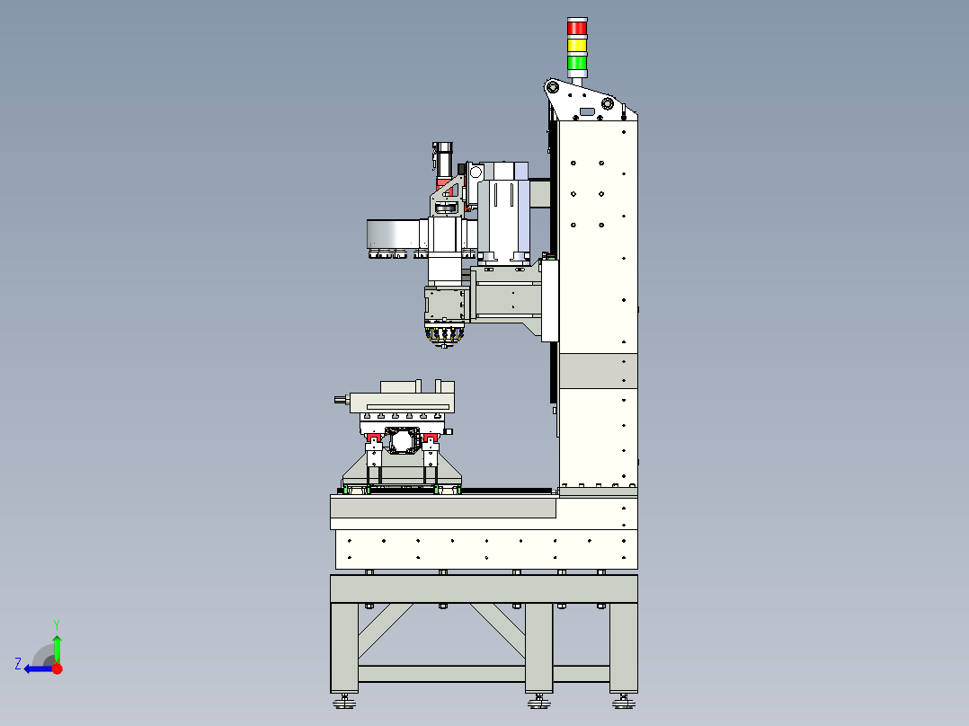 立式数控铣床右视图