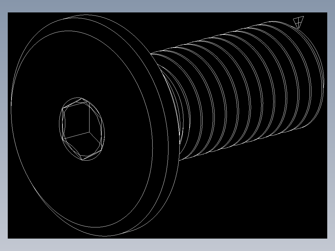 超薄型内六角螺钉-Ultra Low Profile Socket Head Screws 0.5-13 Thread Size 1 in Long.DWG