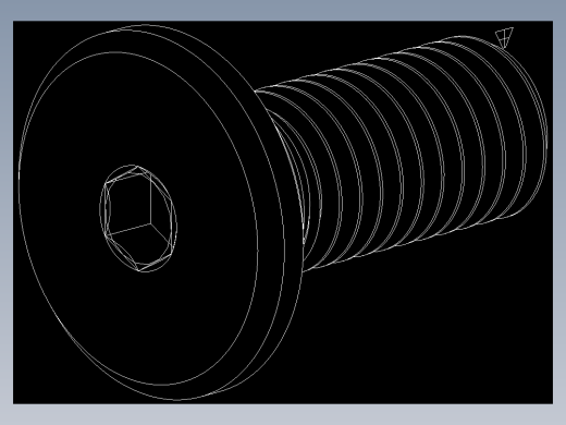 超薄型内六角螺钉-Ultra Low Profile Socket Head Screws 0.5-13 Thread Size 1 in Long.DWG