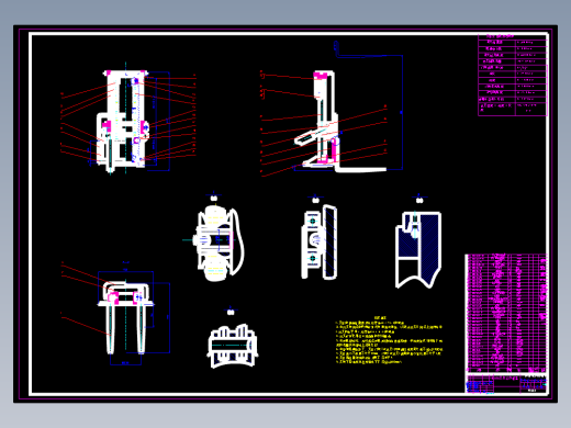 JX276-叉车工作装置的设计（10张CAD图纸）