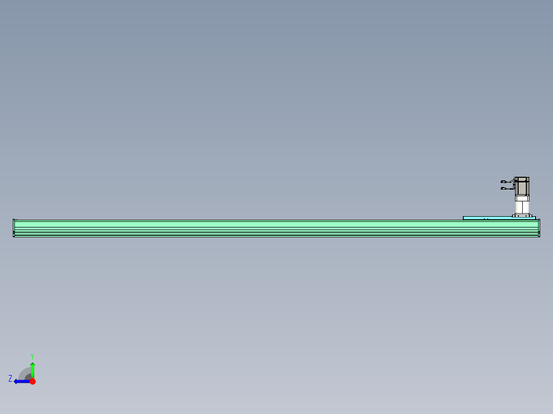 东锦齿条传动DH270G-L167-S2600-BU-减速机+750W右视图