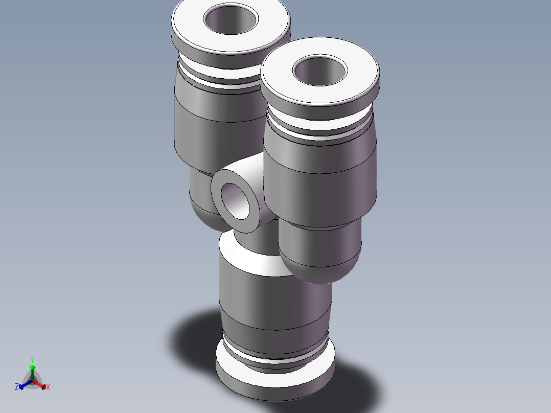 气动接头-Y型三通APY4(4厘)
