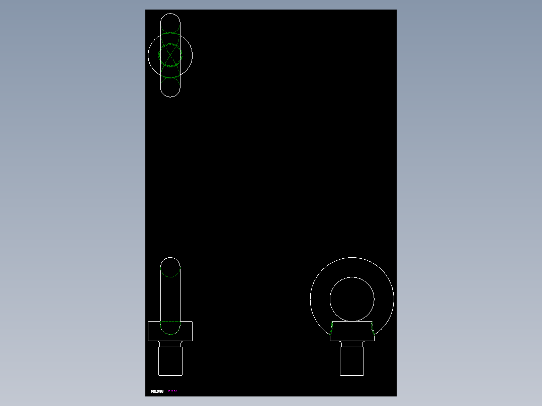 吊模栓CHII-2D多系列多零件图纸模型
