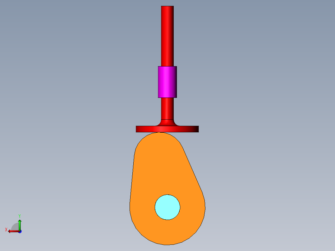 平顶凸轮机构后视图