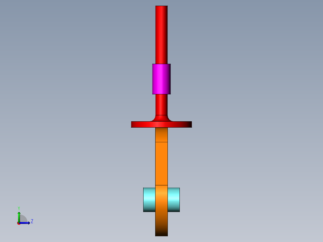平顶凸轮机构左视图