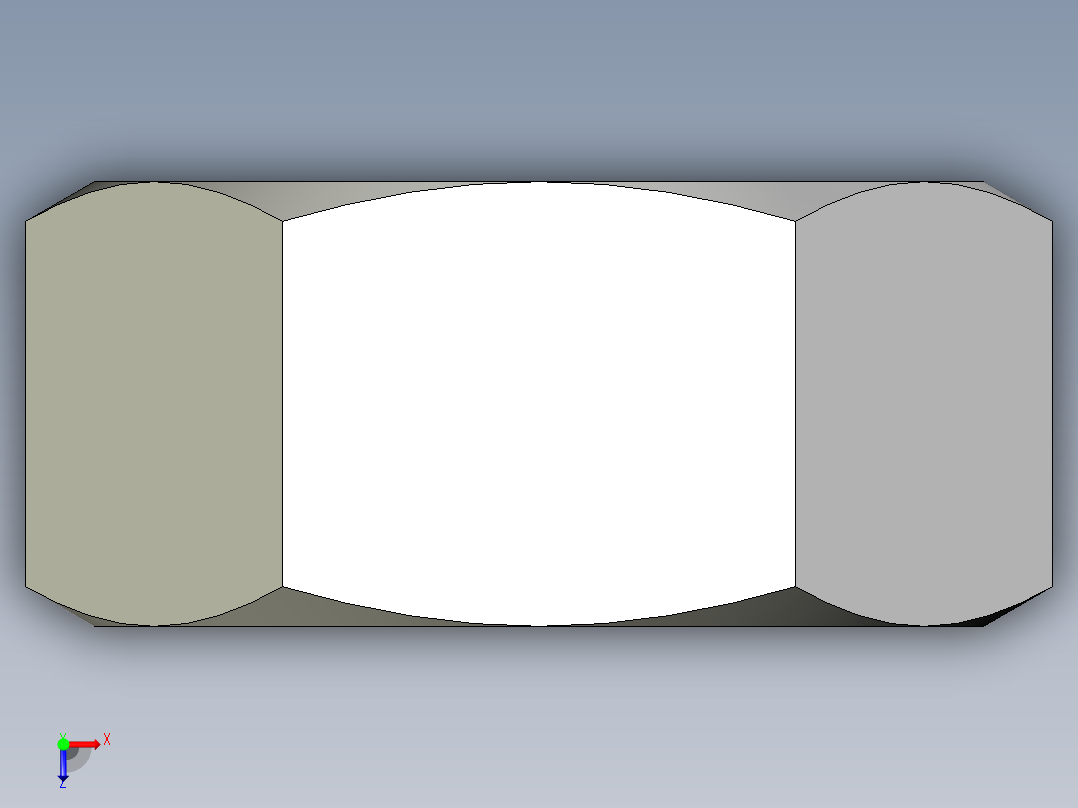 DIN 934 螺母-M7 Nut.STEP俯视图