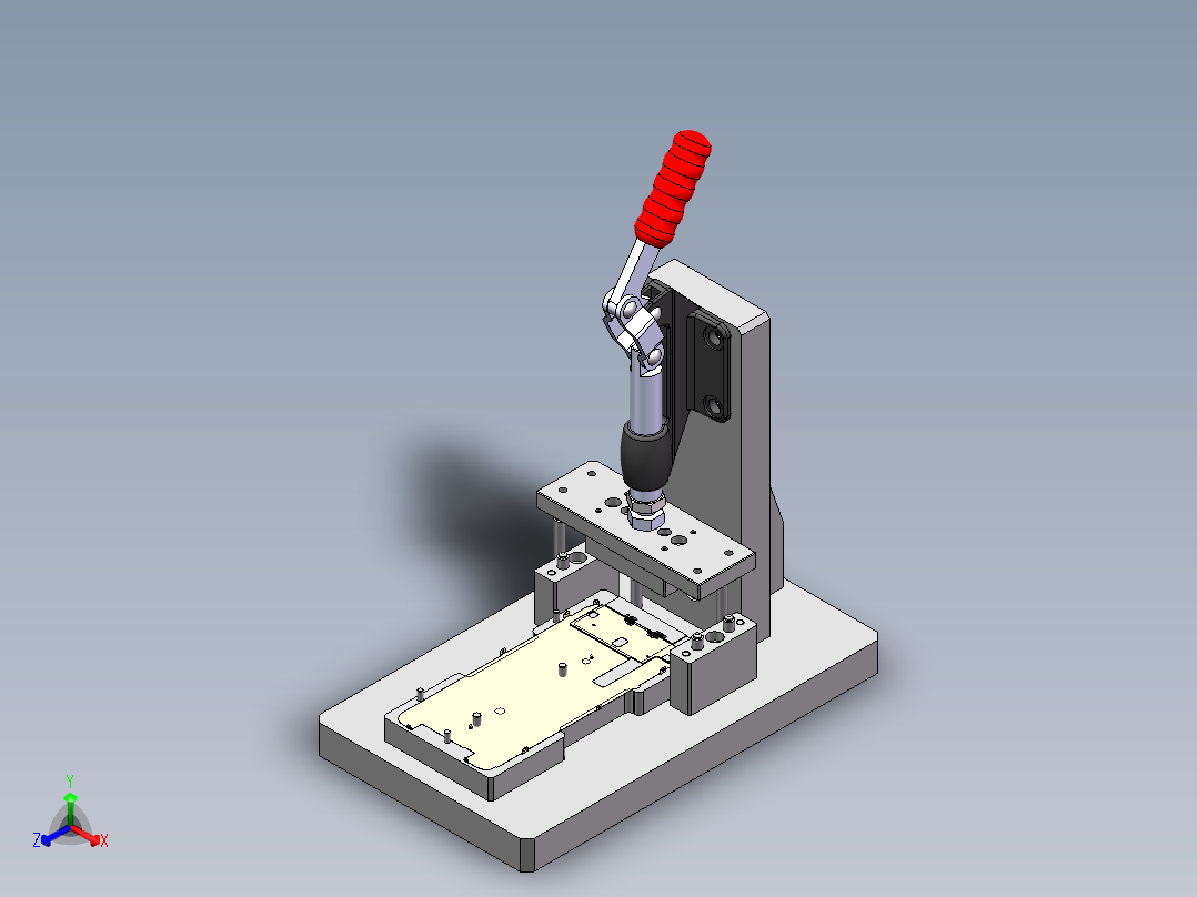 贴胶Tap A 治具(正面)正等轴测图