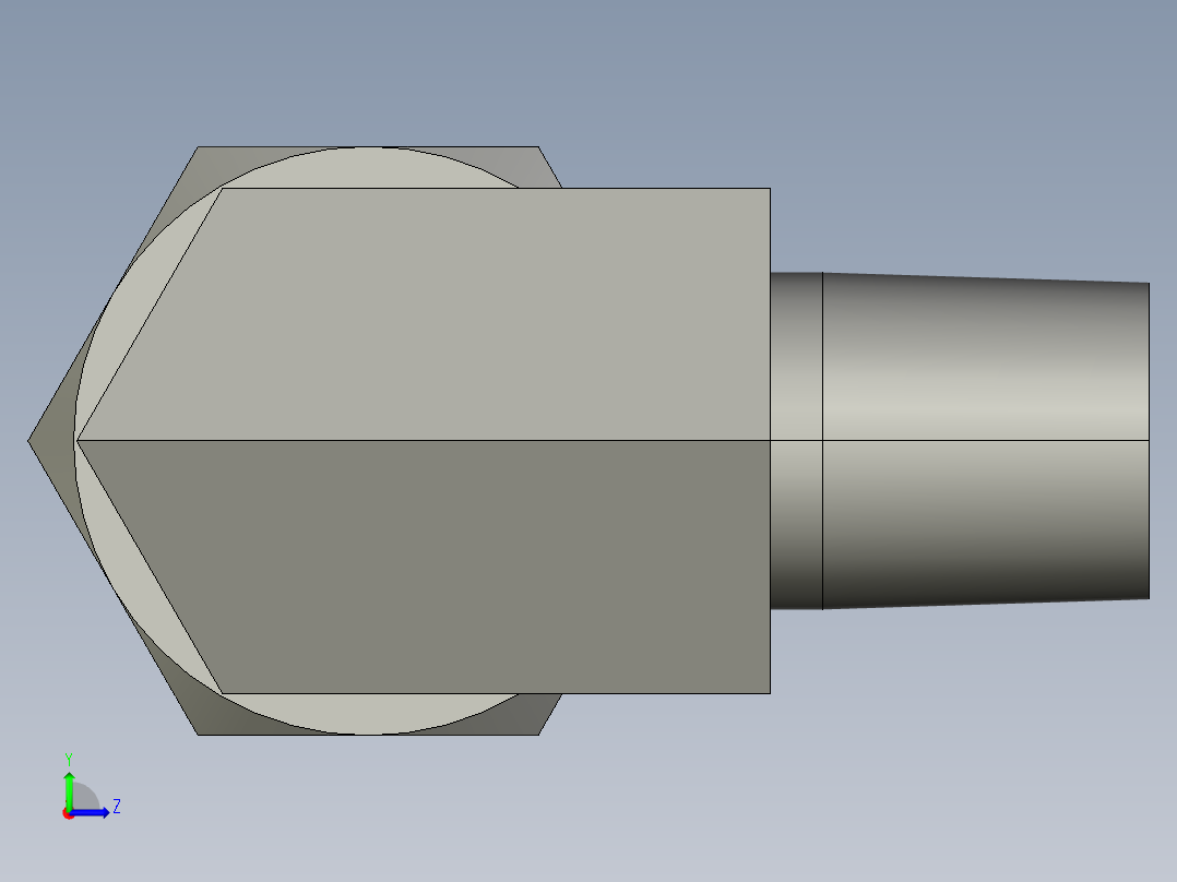 卡套式工业通用硬管接头8-4_cbu-s左视图