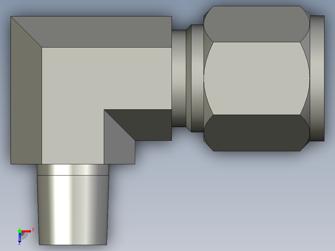 卡套式工业通用硬管接头8-4_cbu-s俯视图
