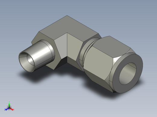 卡套式工业通用硬管接头8-4_cbu-s正等轴测缩略图