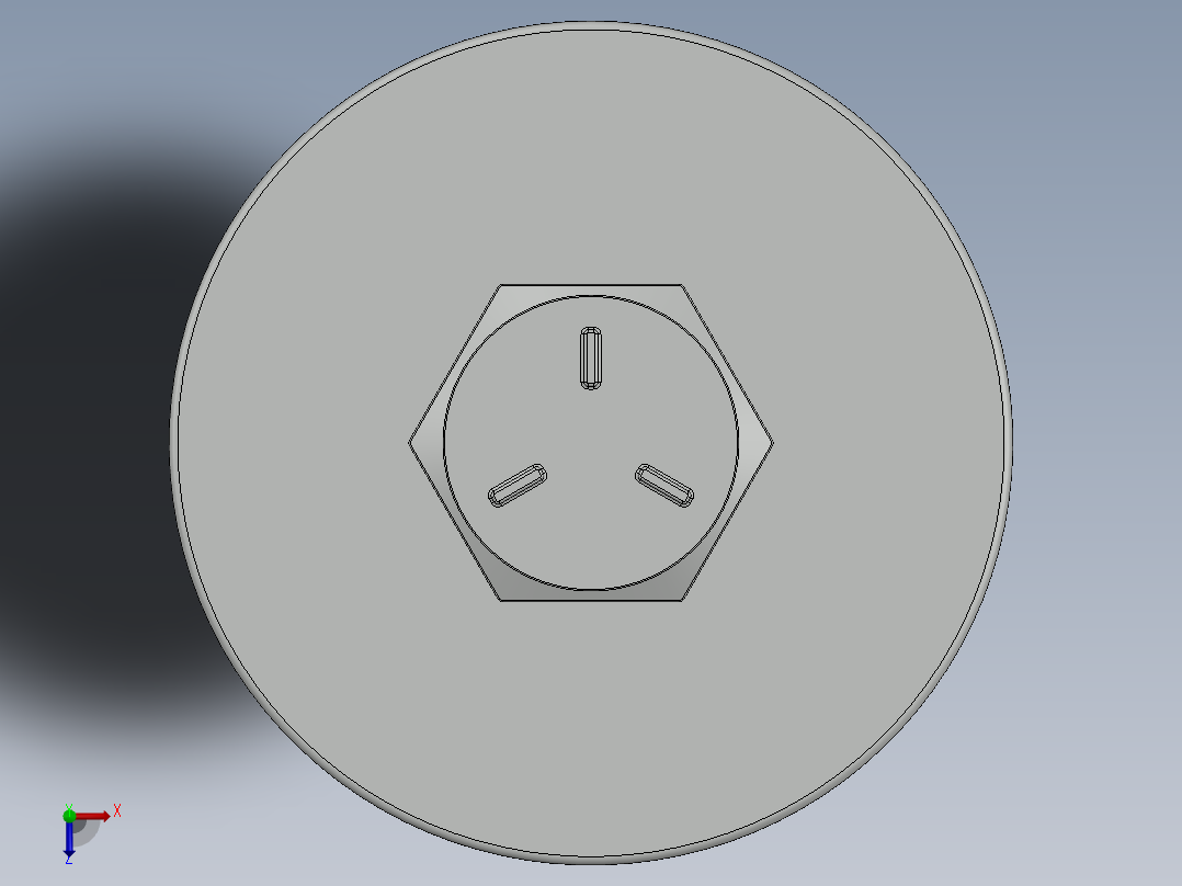 紧固件-0.3750 Bolt Hex俯视图